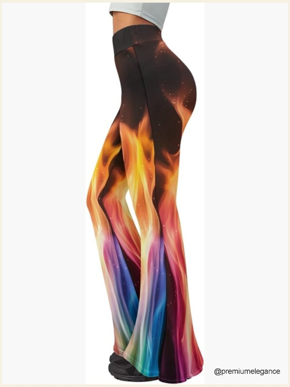 High Waist Tummy Control Yoga Leggings Bootcut Workout Pants S-2Xl